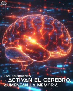 Cerebro emanando impulsos eléctricos vibrantes